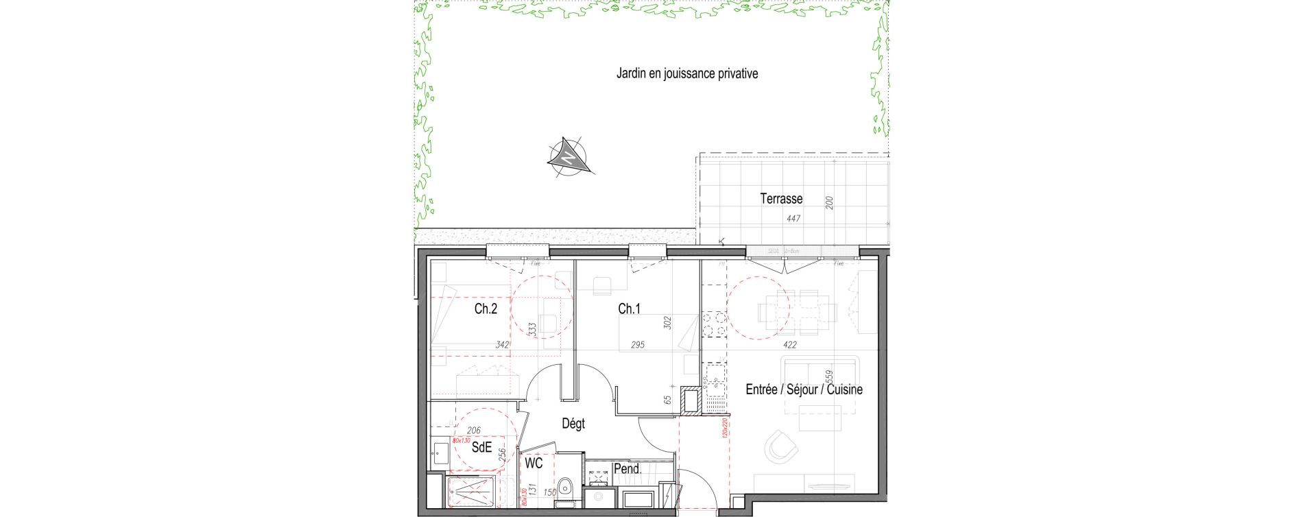 Appartement T3 de 59,07 m2 &agrave; Clermont-Ferrand Oradou