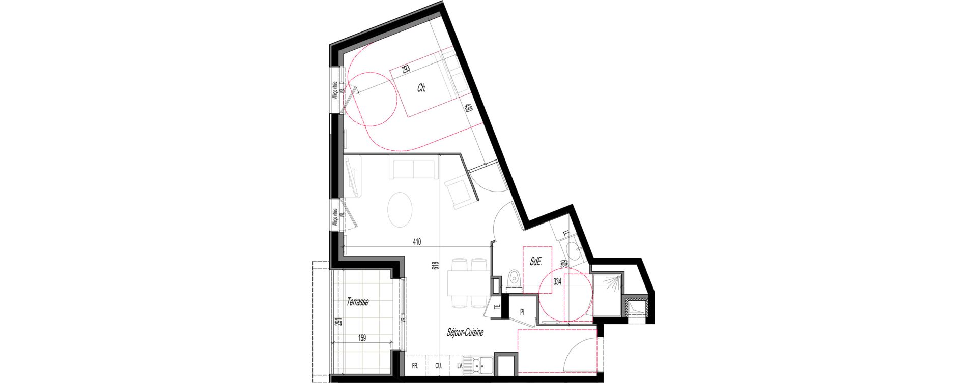 Appartement T2 de 44,10 m2 &agrave; Clermont-Ferrand R&eacute;publique