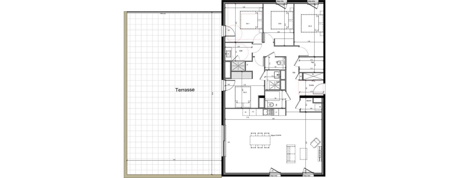 Appartement T5 de 124,15 m2 &agrave; Clermont-Ferrand R&eacute;publique