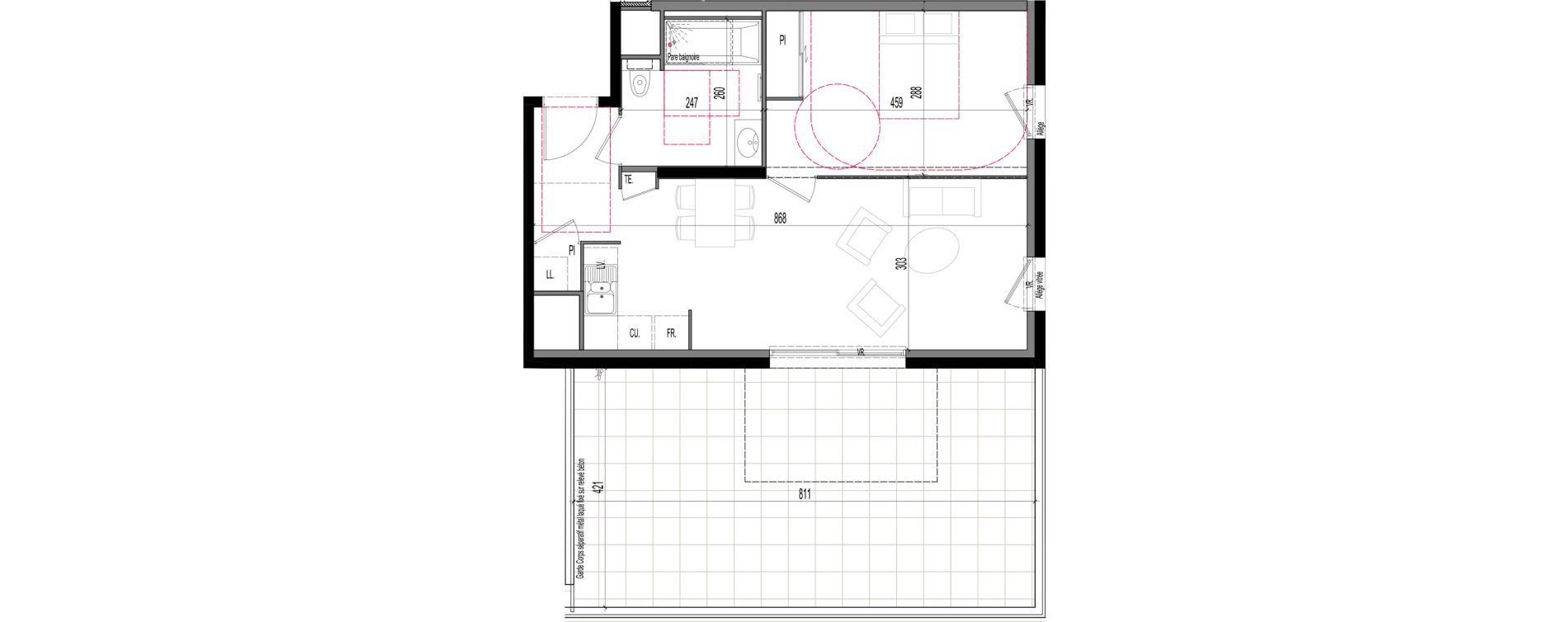 Appartement T2 de 46,00 m2 &agrave; Clermont-Ferrand R&eacute;publique