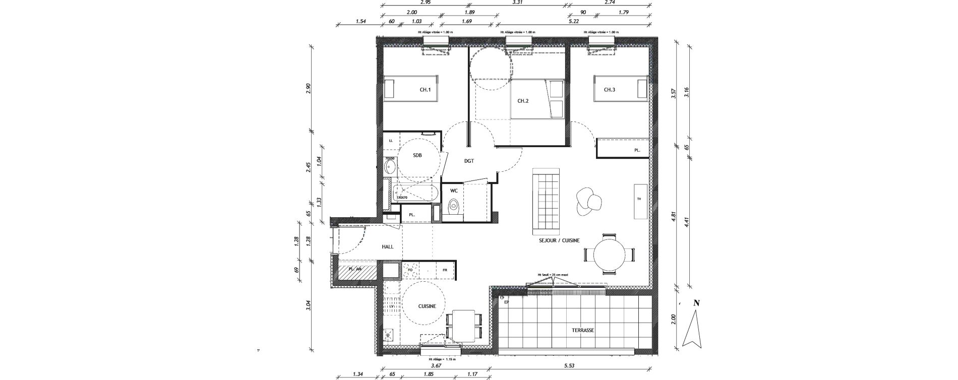 Appartement T4 de 83,24 m2 &agrave; Clermont-Ferrand Andr&eacute; theuriet