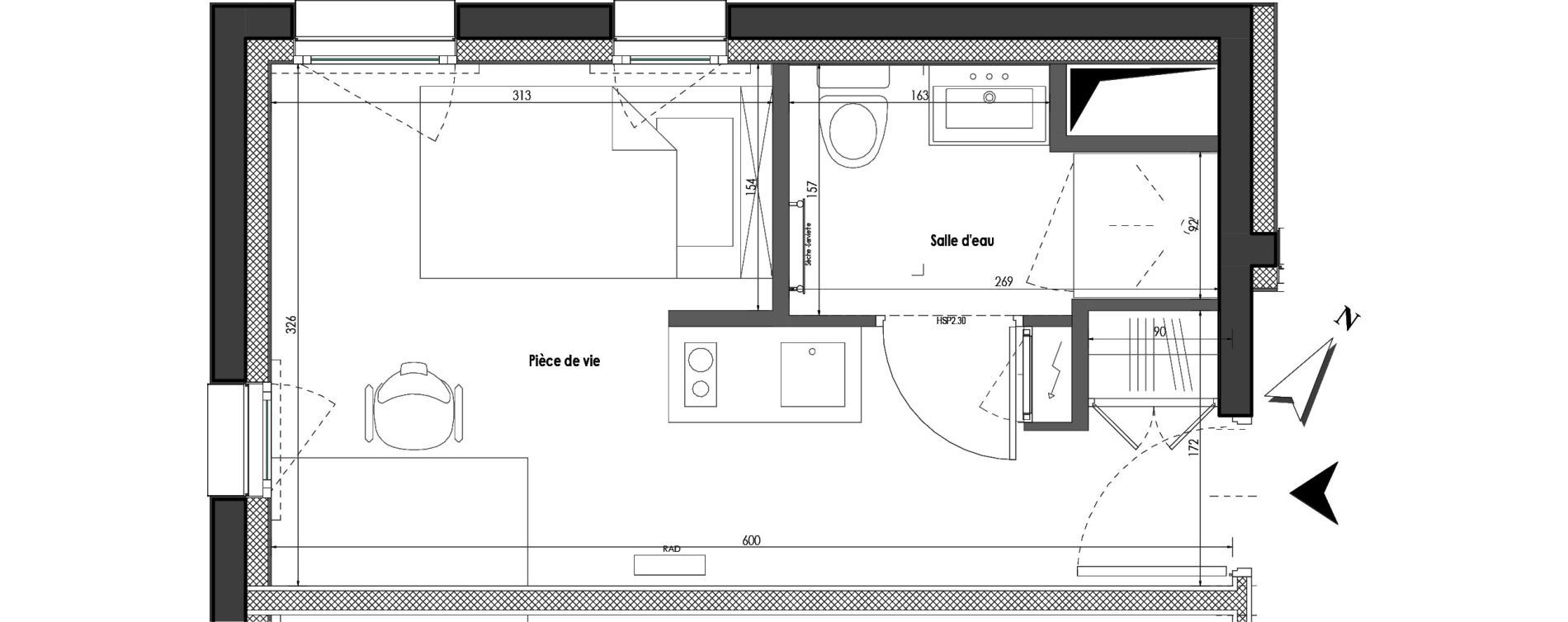 Appartement T1 de 18,09 m2 &agrave; Clermont-Ferrand R&eacute;publique