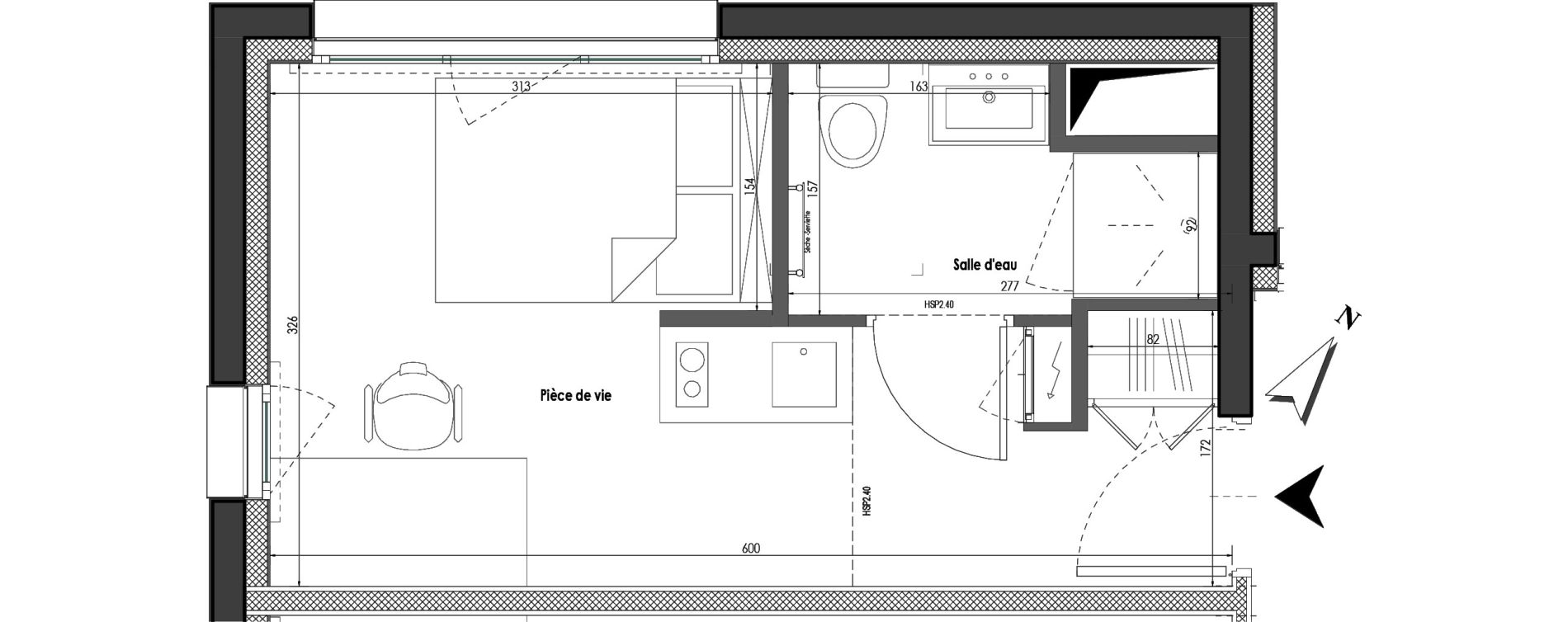 Appartement T1 de 18,10 m2 &agrave; Clermont-Ferrand R&eacute;publique
