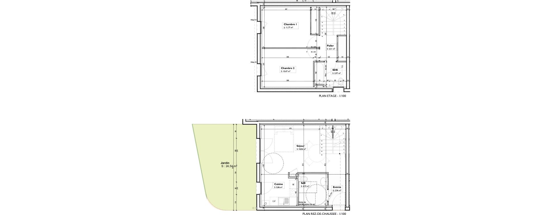 Duplex T3 de 62,32 m2 &agrave; Gerzat Centre