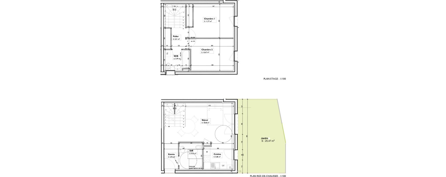 Duplex T3 de 62,32 m2 &agrave; Gerzat Centre