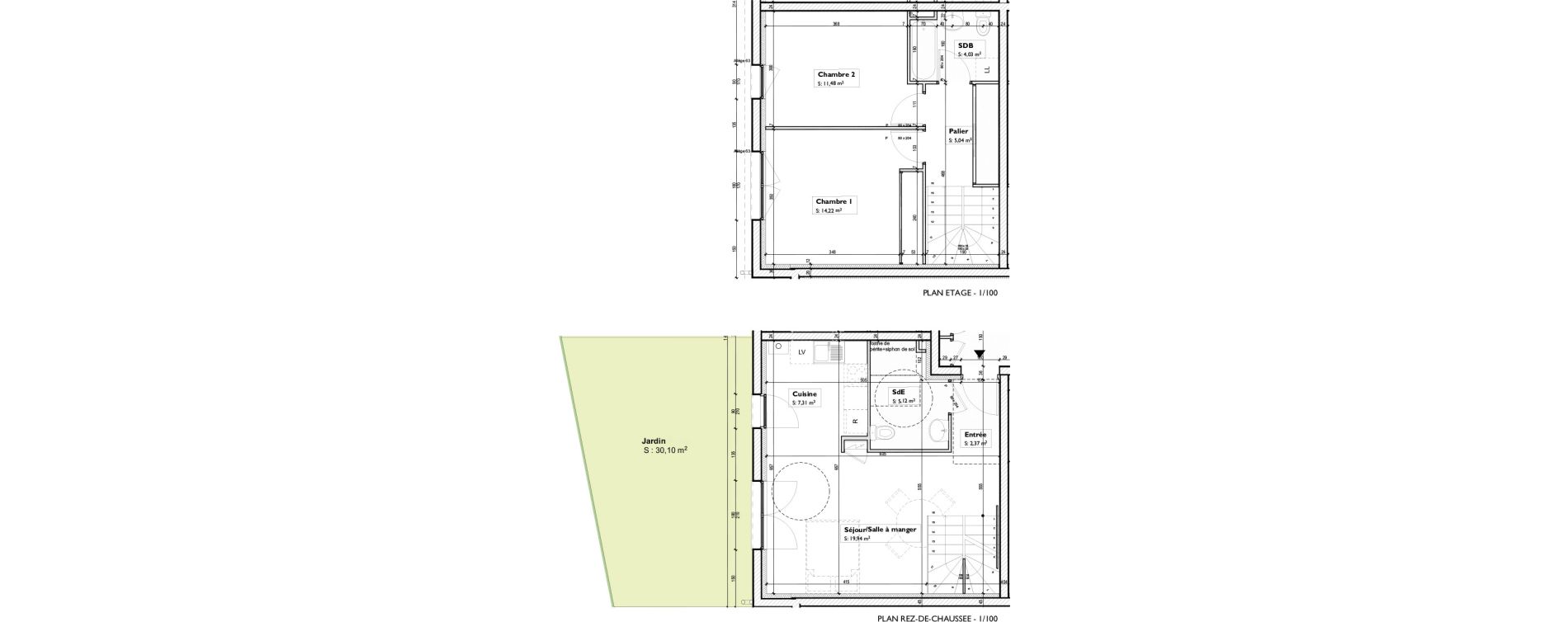 Duplex T3 de 69,51 m2 &agrave; Gerzat Centre