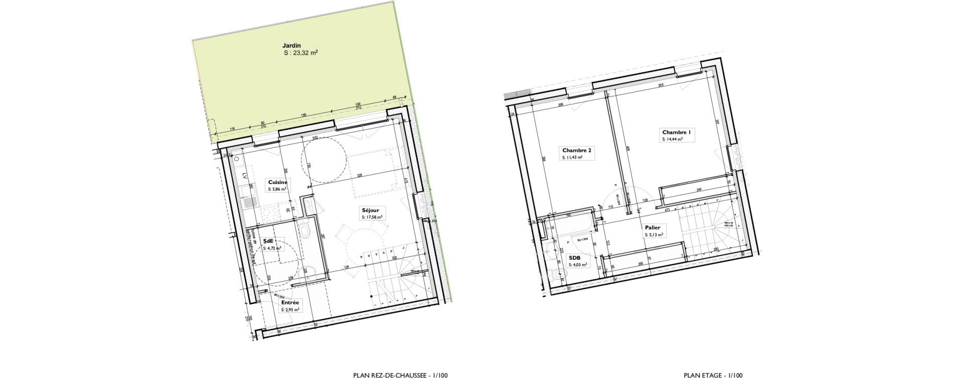 Duplex T3 de 66,14 m2 &agrave; Gerzat Centre