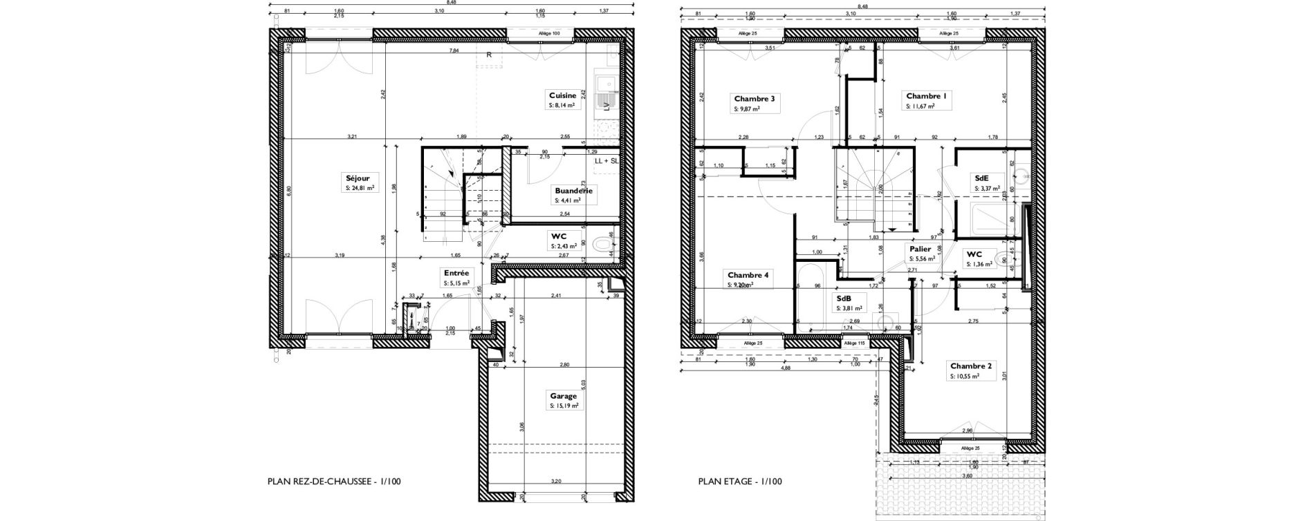 Maison T5 de 100,33 m2 &agrave; Gerzat Centre