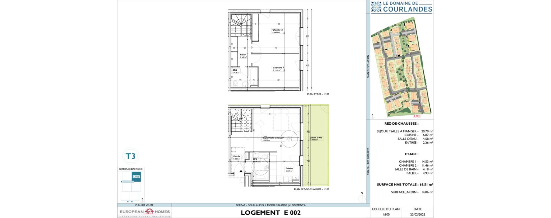 Appartement T3 de 69,51 m2 &agrave; Gerzat Centre