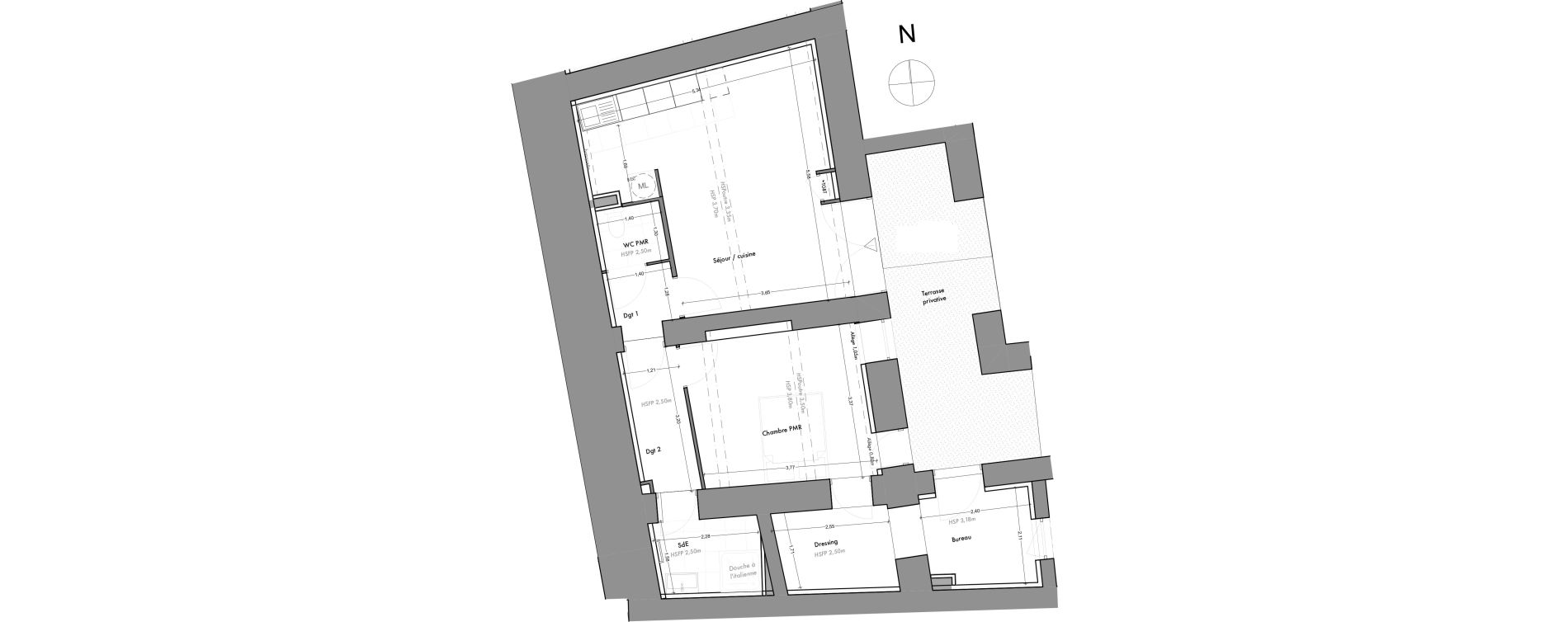 Appartement T2 de 57,49 m2 &agrave; Albigny-Sur-Sa&ocirc;ne Centre