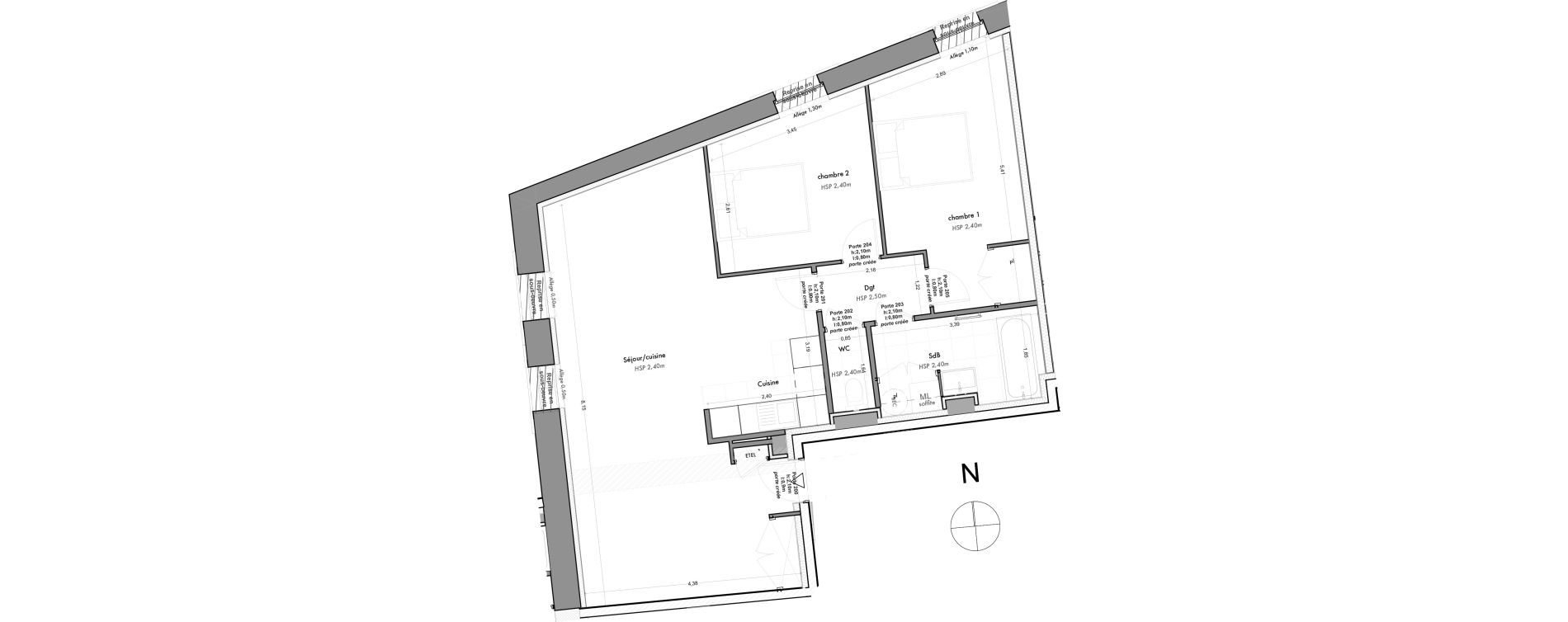 Appartement T3 de 71,16 m2 &agrave; Albigny-Sur-Sa&ocirc;ne Centre