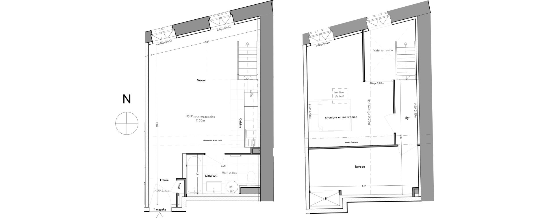 Duplex T2 de 59,47 m2 &agrave; Albigny-Sur-Sa&ocirc;ne Centre