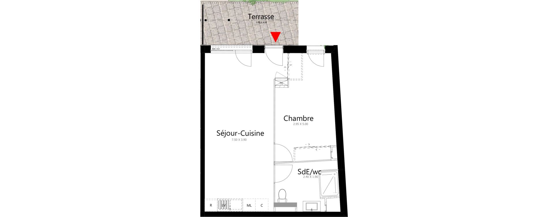 Appartement T2 de 44,49 m2 &agrave; Belleville Belleville en beaujolais