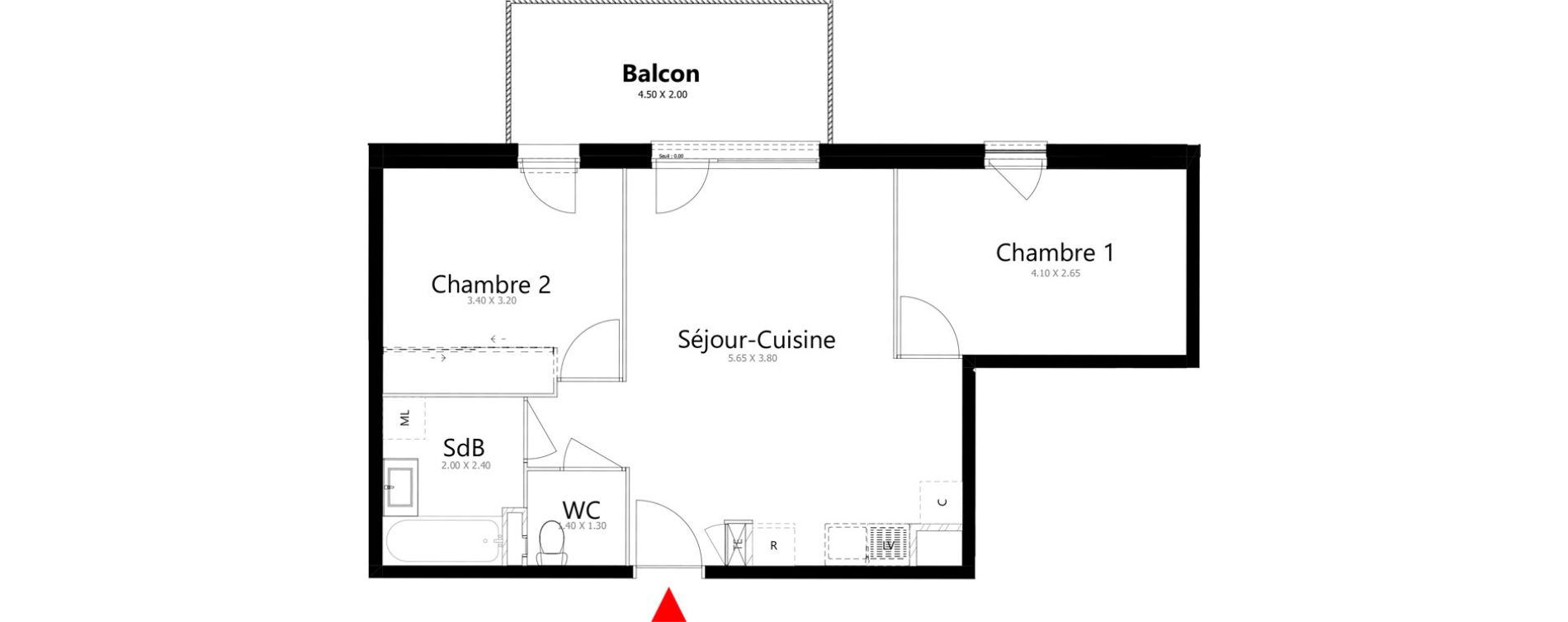 Appartement T3 de 53,22 m2 &agrave; Belleville Belleville en beaujolais