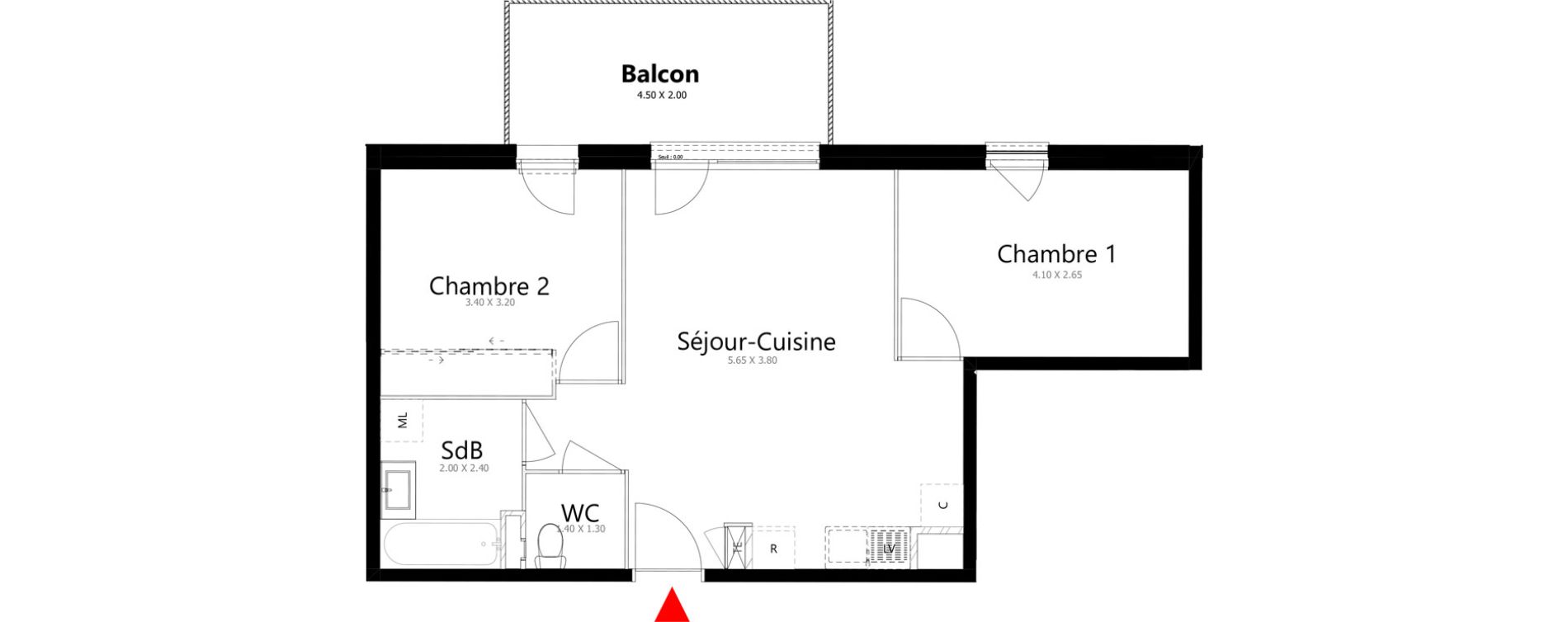 Appartement T3 de 53,22 m2 &agrave; Belleville Belleville en beaujolais