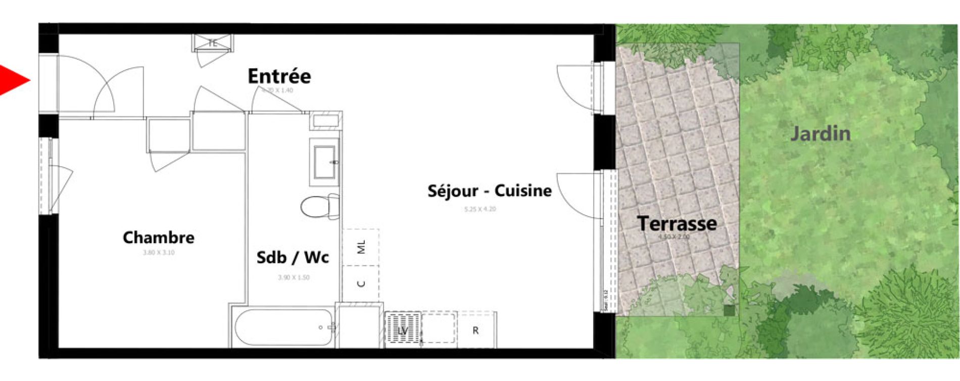 Appartement T2 de 45,03 m2 &agrave; Belleville Belleville en beaujolais