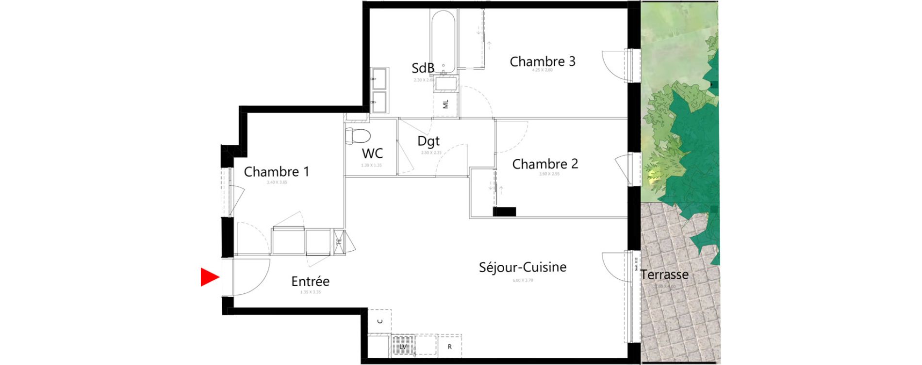 Appartement T4 de 74,16 m2 &agrave; Belleville Belleville en beaujolais