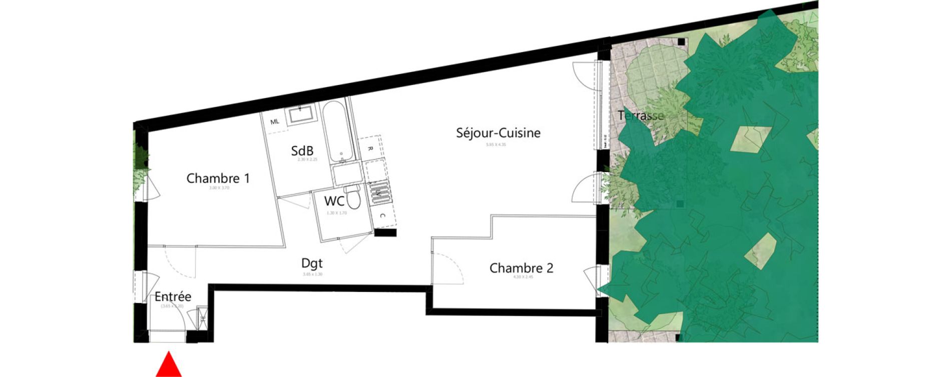 Appartement T3 de 63,71 m2 &agrave; Belleville Belleville en beaujolais