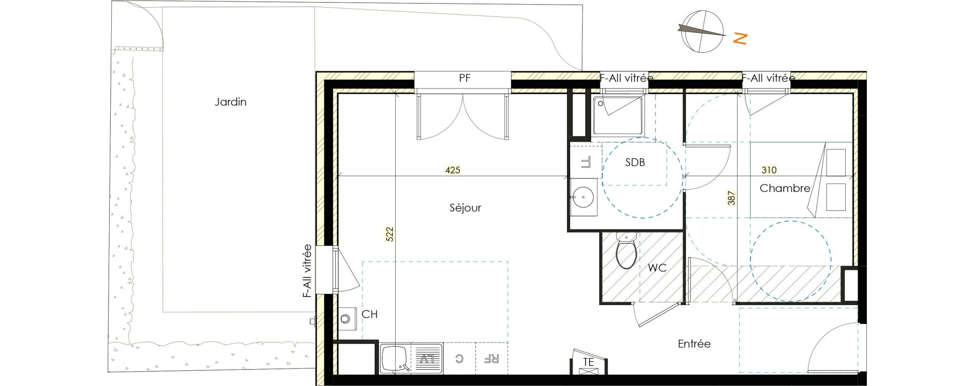Appartement T2 de 48,06 m2 &agrave; Brignais Centre