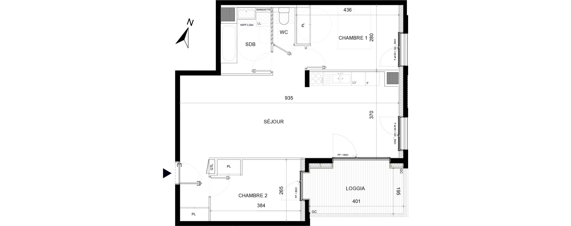 Appartement T3 de 67,30 m2 &agrave; Bron La clairiere