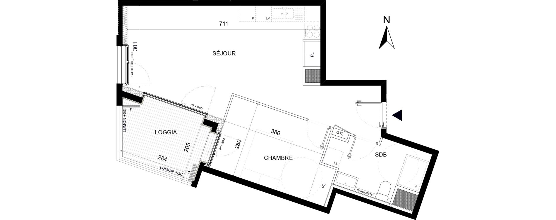 Appartement T2 de 47,70 m2 &agrave; Bron La clairiere