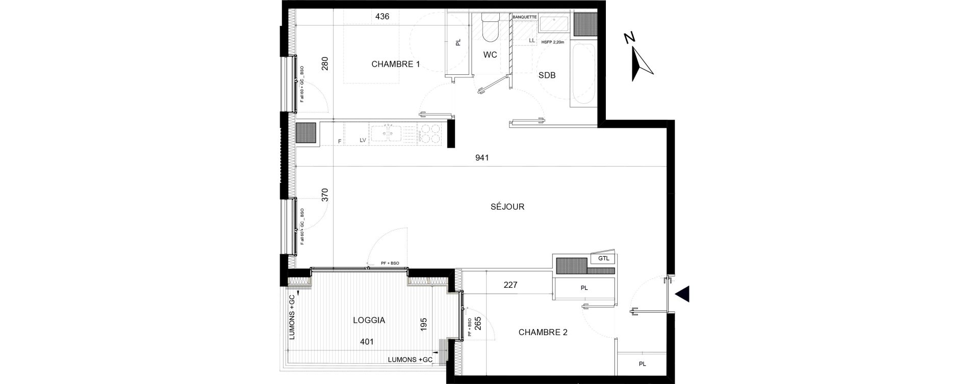 Appartement T3 de 66,50 m2 &agrave; Bron La clairiere