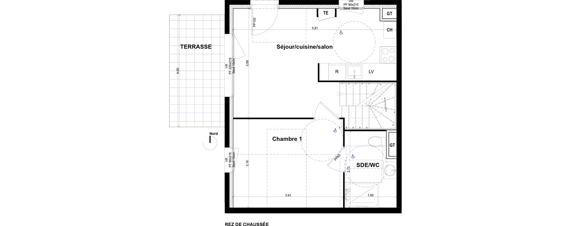 Duplex T4 de 73,52 m2 &agrave; Bron Les sept chemins