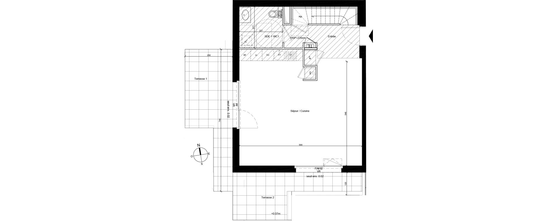Duplex T5 de 96,03 m2 &agrave; Bron Centre