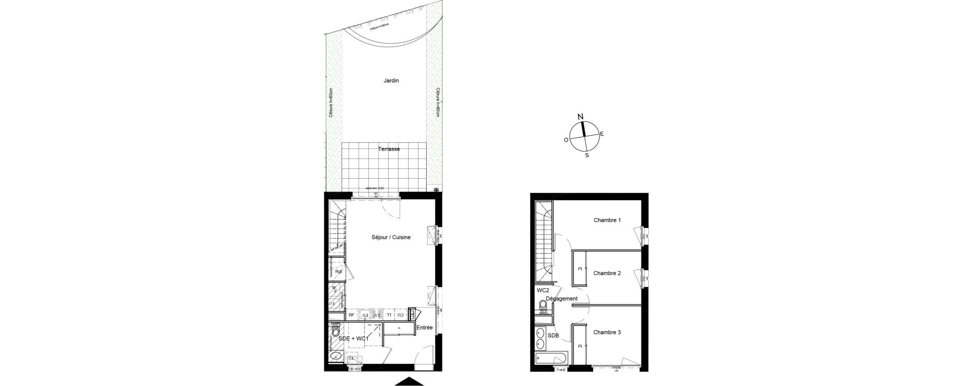 Duplex T4 de 80,53 m2 &agrave; Bron Centre