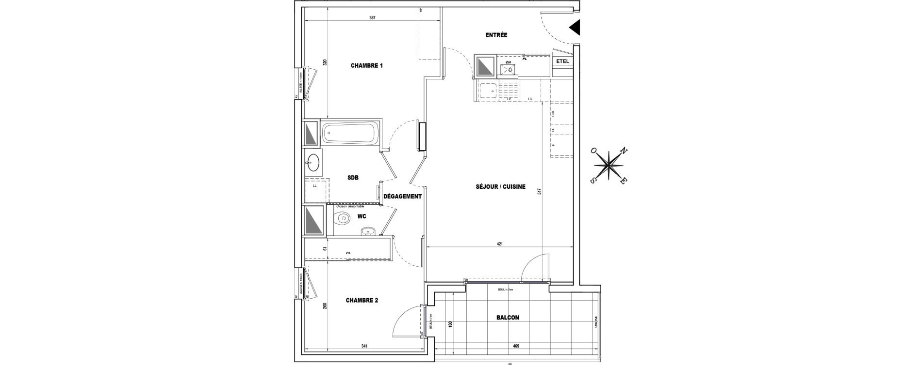 Appartement T3 de 63,83 m2 &agrave; Caluire-Et-Cuire Caluire et cuire le bourg