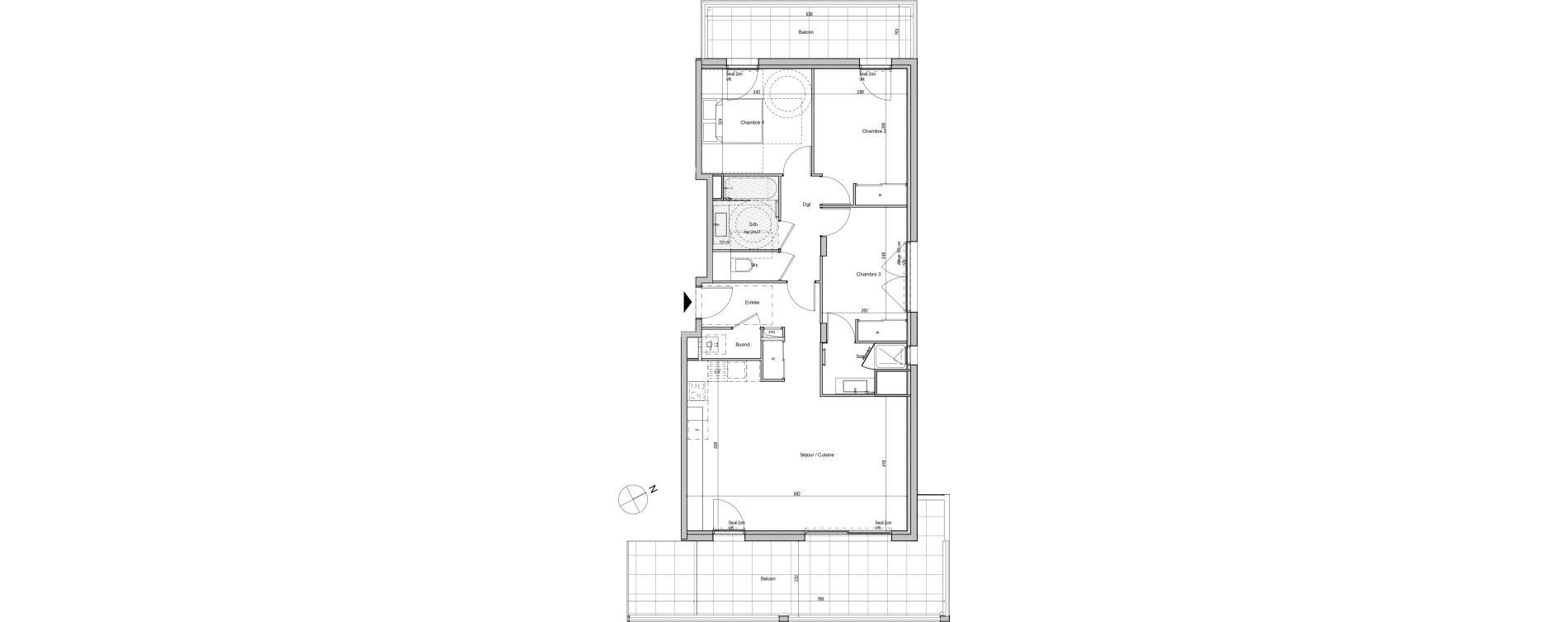 Appartement T4 de 87,97 m2 &agrave; Caluire-Et-Cuire Bissardon