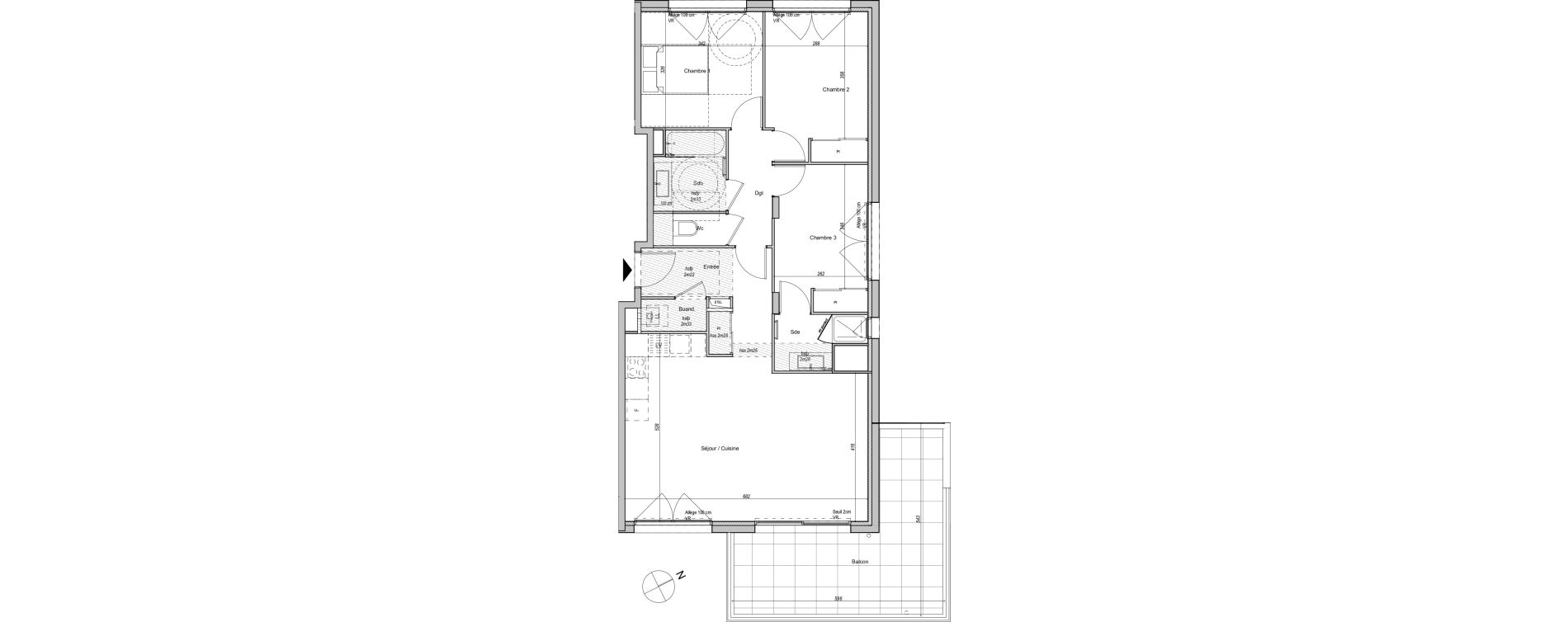 Appartement T4 de 87,97 m2 &agrave; Caluire-Et-Cuire Bissardon