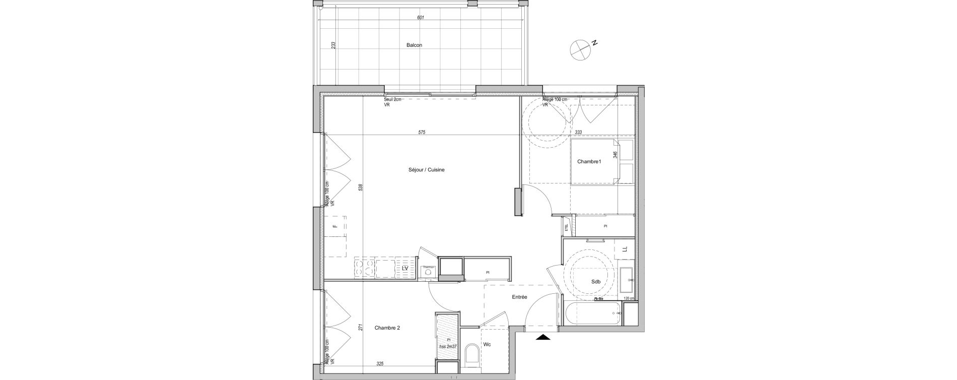 Appartement T3 de 66,40 m2 &agrave; Caluire-Et-Cuire Bissardon