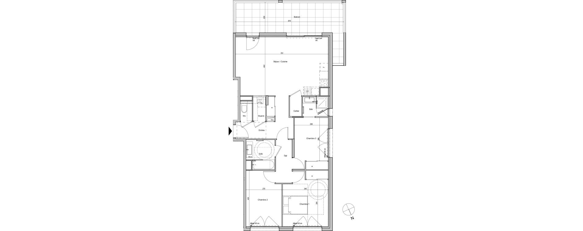 Appartement T4 de 89,50 m2 &agrave; Caluire-Et-Cuire Bissardon