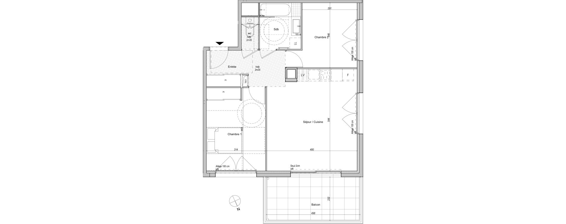 Appartement T3 de 63,88 m2 &agrave; Caluire-Et-Cuire Bissardon