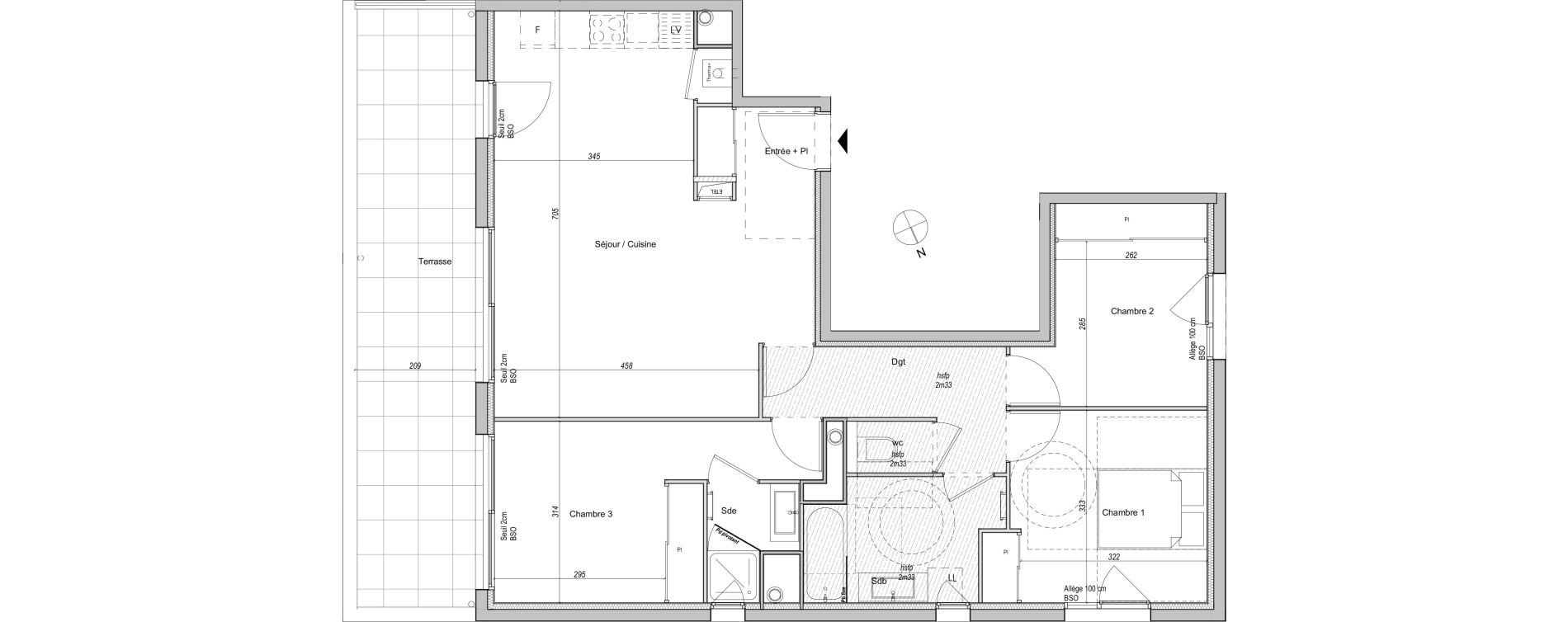 Appartement T4 de 86,97 m2 &agrave; Caluire-Et-Cuire Bissardon