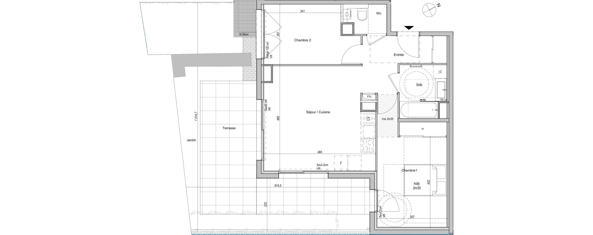 Appartement T3 de 60,65 m2 &agrave; Caluire-Et-Cuire Bissardon