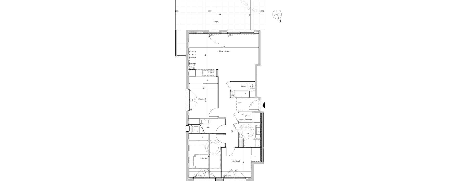 Appartement T4 de 92,08 m2 &agrave; Caluire-Et-Cuire Bissardon