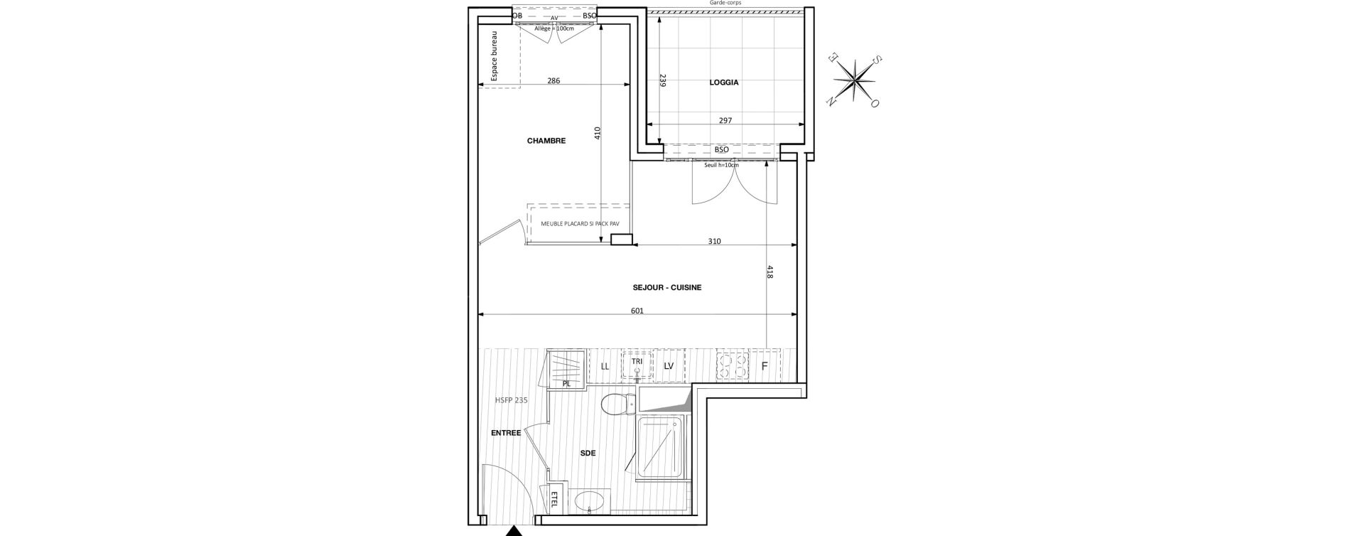 Appartement T2 de 41,01 m2 &agrave; Caluire-Et-Cuire Magnolles - pasteur