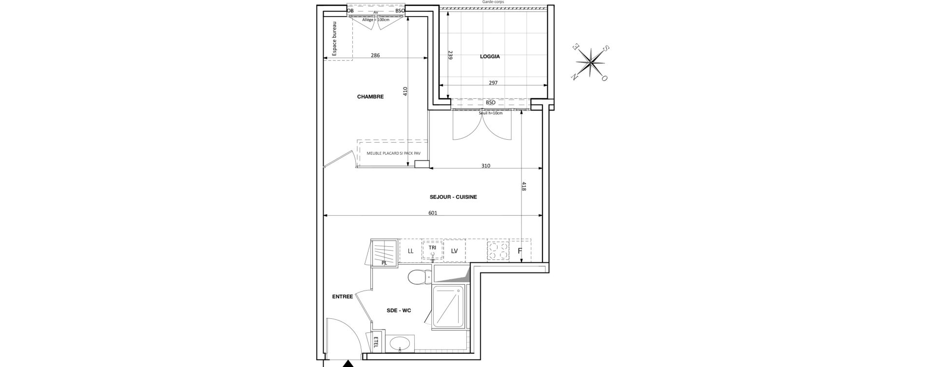 Appartement T2 de 41,01 m2 &agrave; Caluire-Et-Cuire Magnolles - pasteur