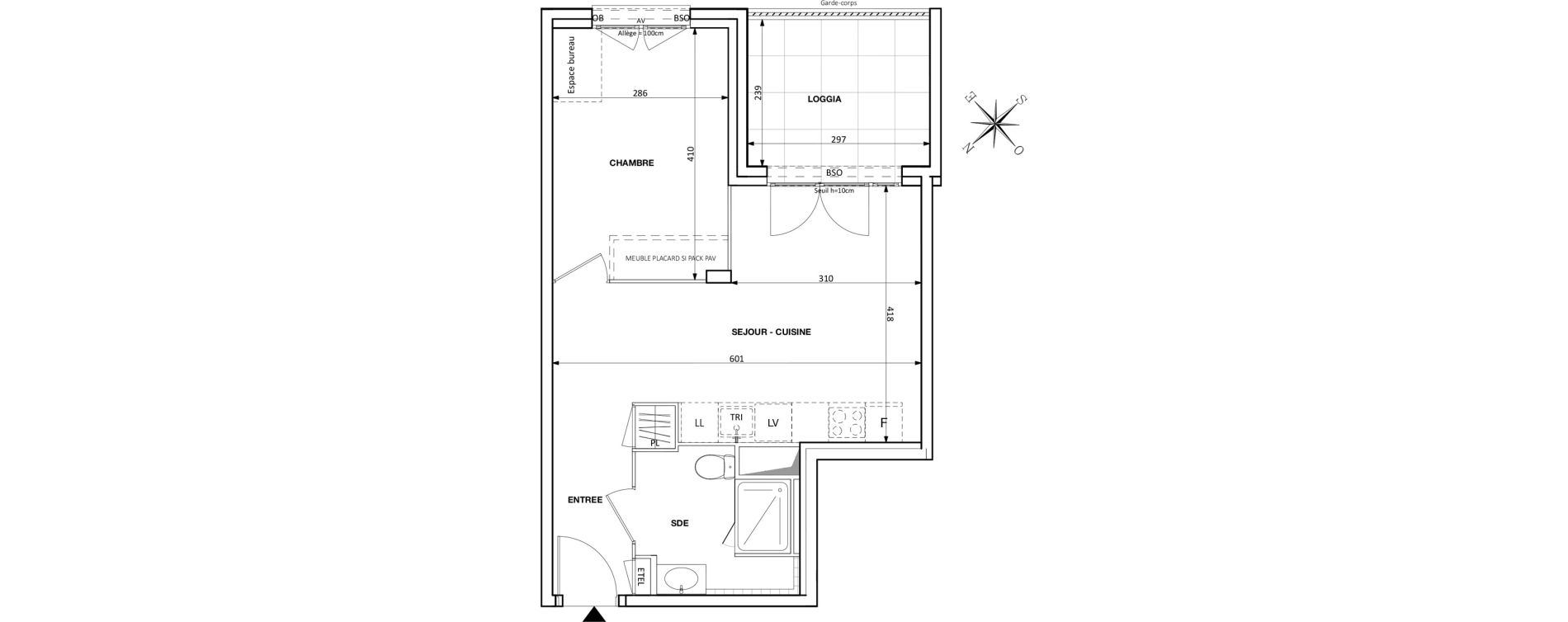 Appartement T2 de 40,51 m2 &agrave; Caluire-Et-Cuire Magnolles - pasteur