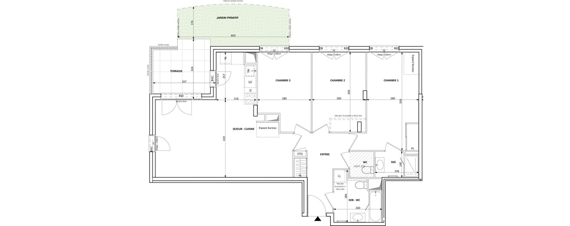 Appartement T4 de 92,75 m2 &agrave; Caluire-Et-Cuire Magnolles - pasteur