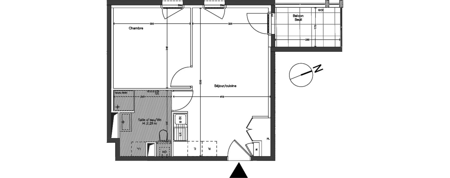 Appartement T2 de 40,40 m2 &agrave; Caluire-Et-Cuire Caluire et cuire le bourg