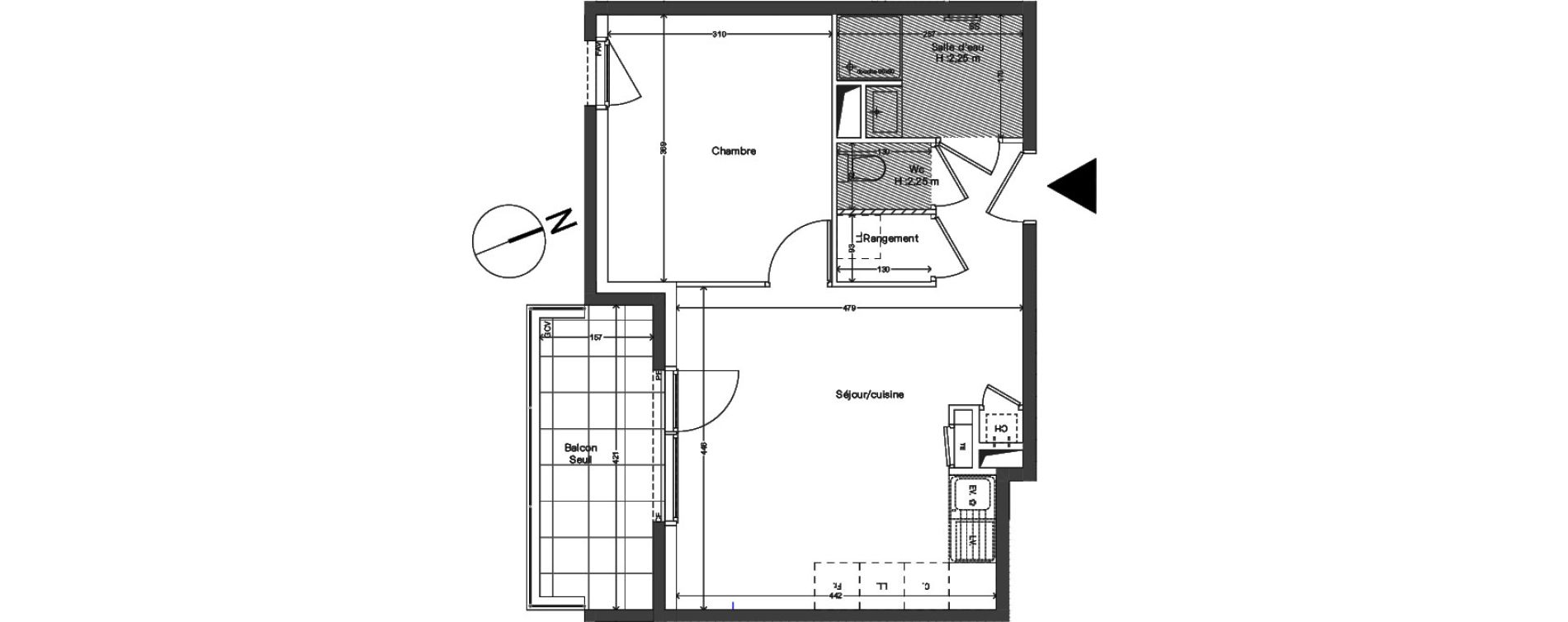 Appartement T2 de 40,10 m2 &agrave; Caluire-Et-Cuire Caluire et cuire le bourg