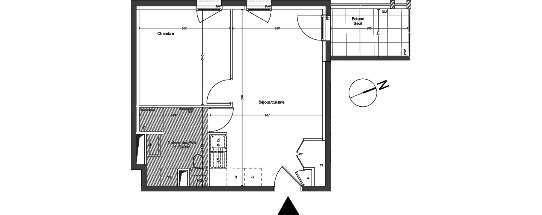 Appartement T2 de 40,40 m2 &agrave; Caluire-Et-Cuire Caluire et cuire le bourg