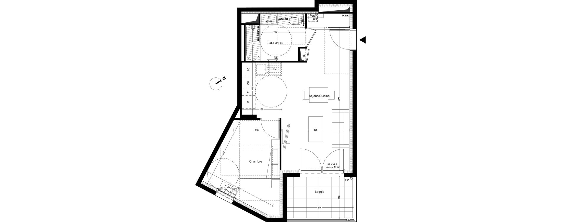 Appartement T2 de 43,90 m2 &agrave; Caluire-Et-Cuire Le vernay