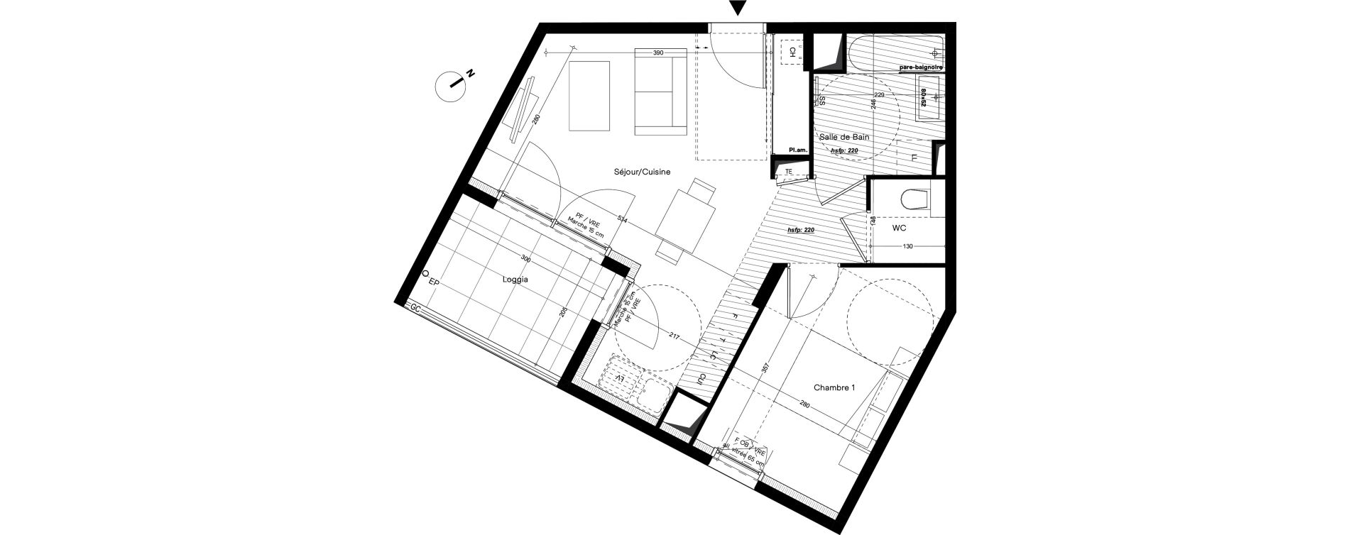 Appartement T2 de 44,60 m2 &agrave; Caluire-Et-Cuire Le vernay