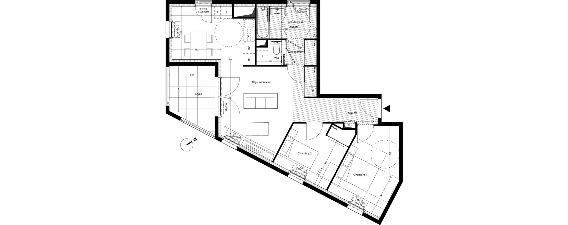 Appartement T3 de 68,30 m2 &agrave; Caluire-Et-Cuire Le vernay