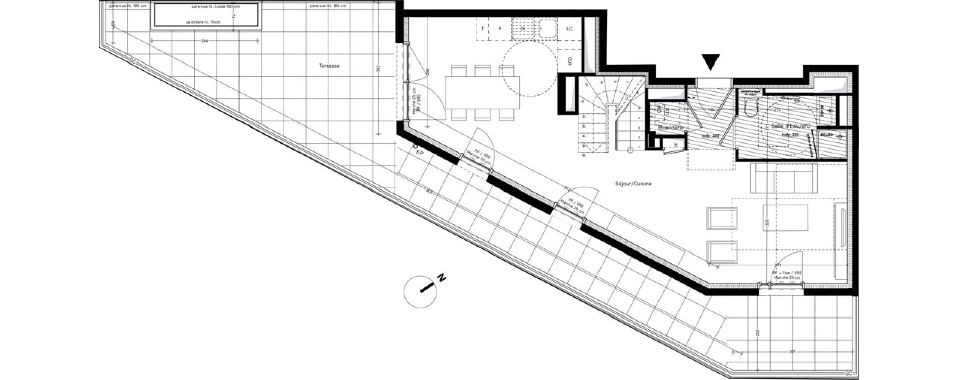 Duplex T4 de 100,00 m2 à Caluire-Et-Cuire Le vernay