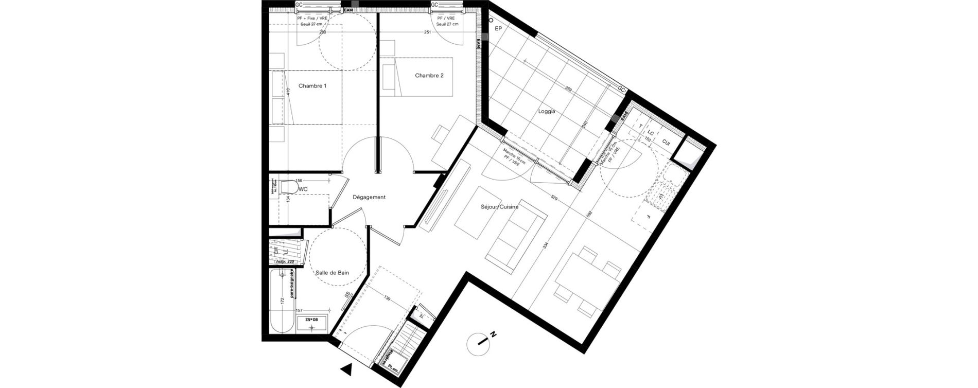 Appartement T3 de 62,70 m2 &agrave; Caluire-Et-Cuire Le vernay